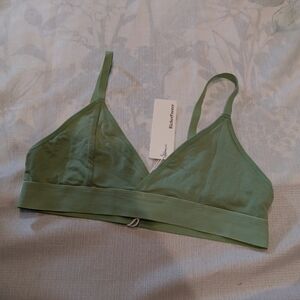 Richer Poorer Green Triangle-Cut Wireless Bra Size L